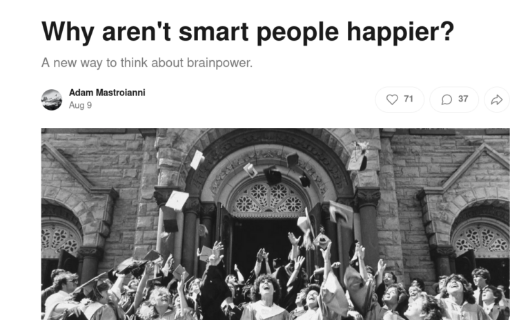 Lees meer over het artikel Waarom zijn slimmeriken niet gelukkiger?